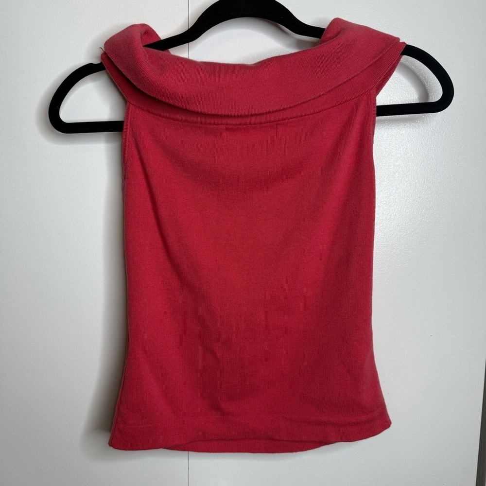 J Mclaughlin Off Shoulder Top Cotton and Silk Pink Raspberry small - Picture 3 of 6